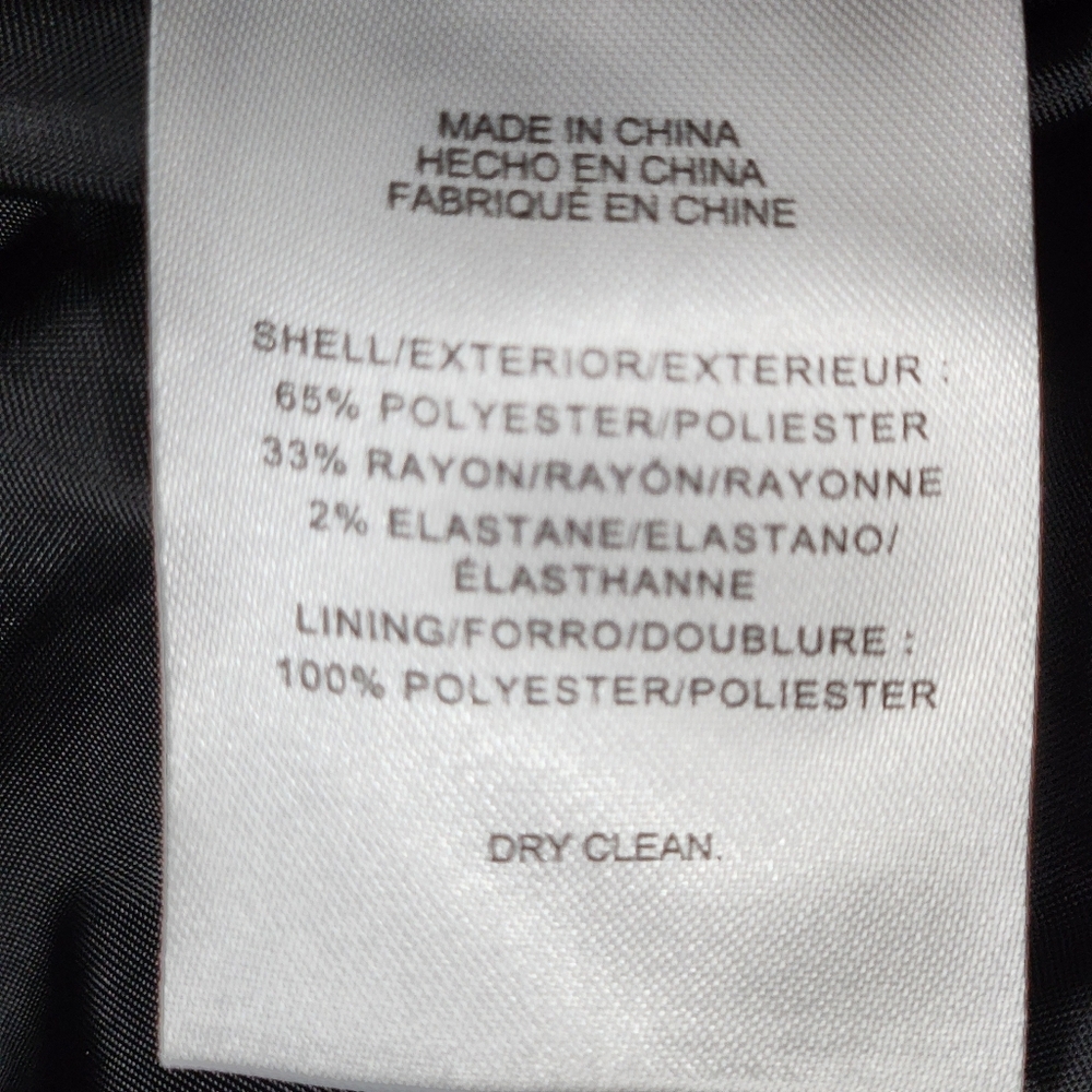 JONES NEW YORK Black White and Blue Houndstooth Blazer Size XL - Picture 9 of 12